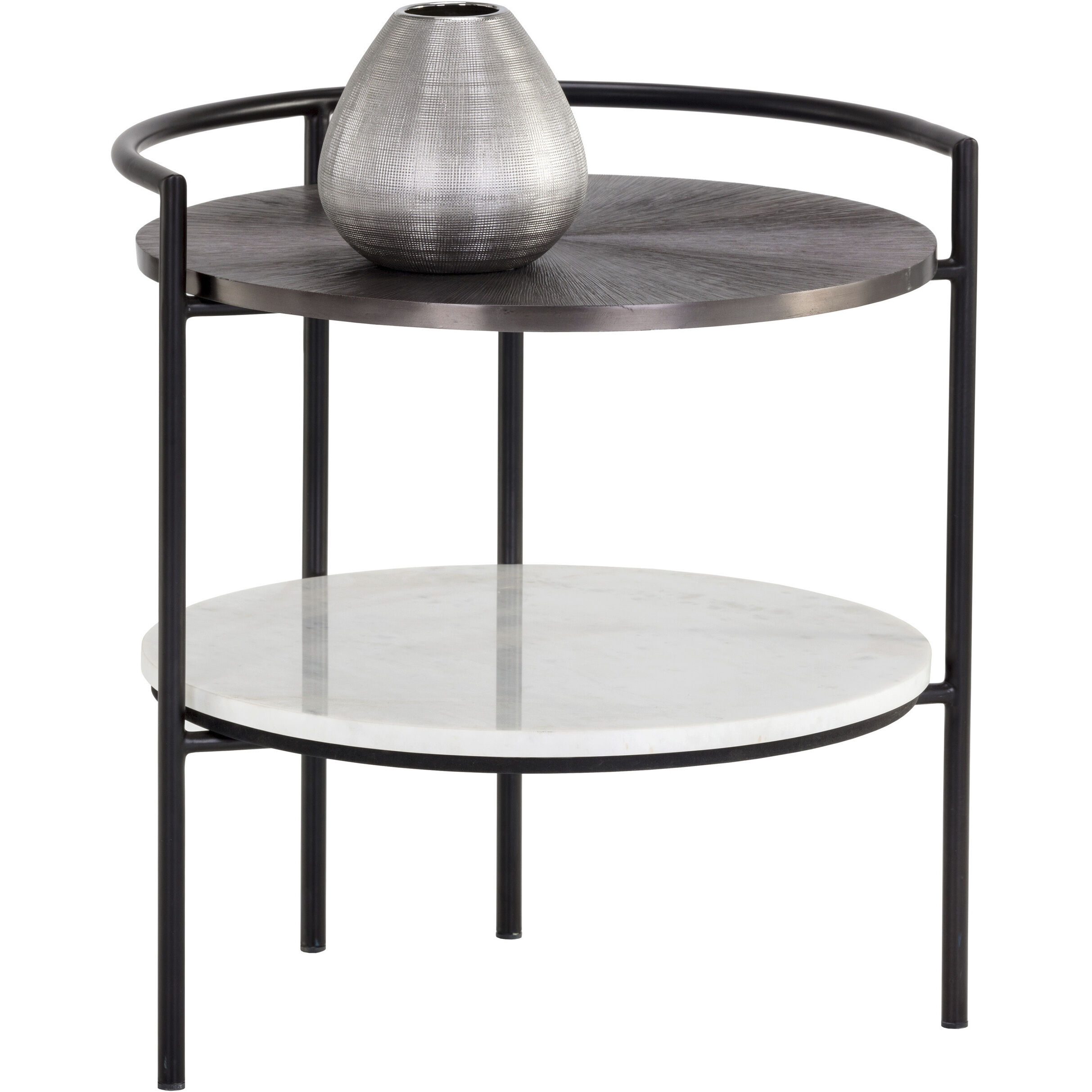 Brighton 21.75 X 20.25 inch White / Black Night Stand